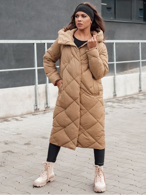 Dámská prošívaná béžová zimní bunda Femacoat