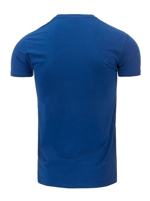 Modré tričko s výrazným potiskem