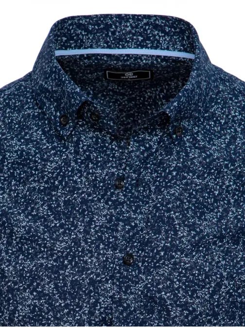 Granátová pánská košile se zajímavým vzorem