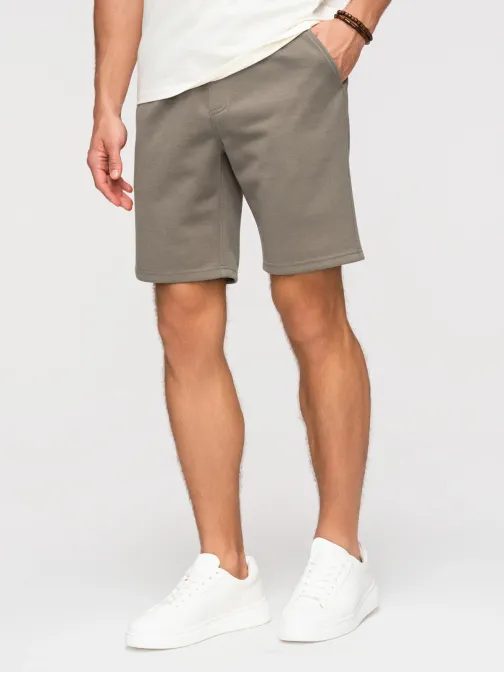 Pletené khaki pánské šortky V4 SRSK-0124