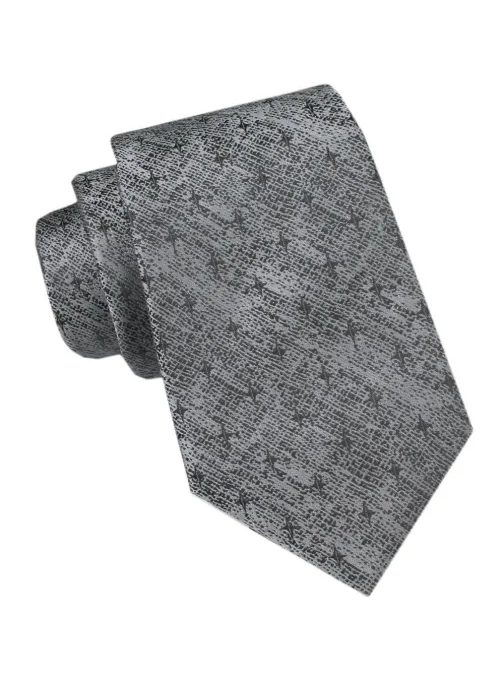 Moderní šedá pánská kravata Alties