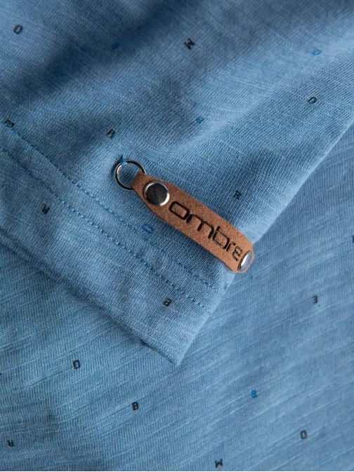 Modré tričko s barevnými písmeny V4 TSFP-0185