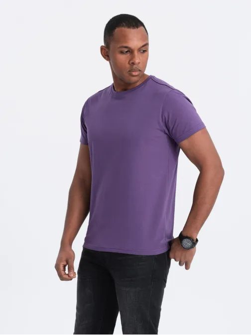 Fialové bavlněné tričko V13 TSBS-0146