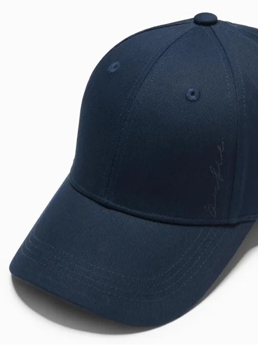 Pánská basic tmavě modrá kšiltovka s výšivkou V4 ACCS-0102