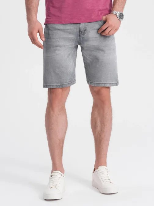 Základní šedé riflové kraťasy V2 SRDS-0145