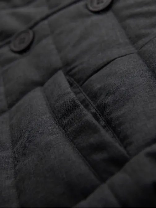 Pánská grafitová prošívaná elegantní vesta V1 JAVJ-0275