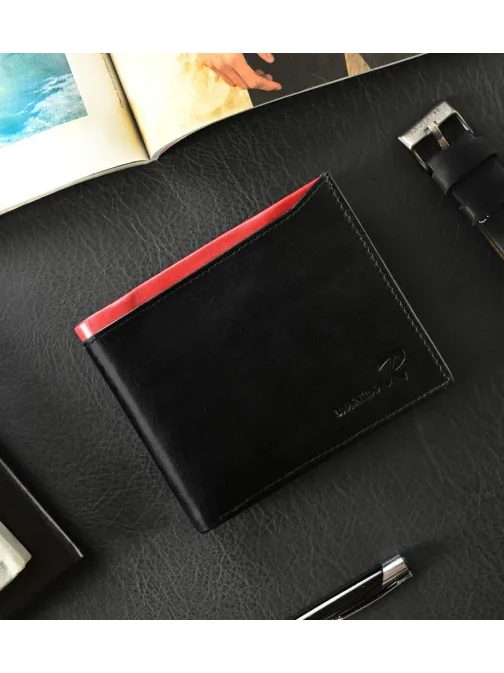 Designová černá pánská peněženka Ronaldo