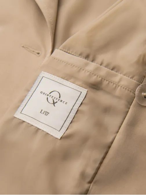 Stylový béžový plášť s páskem V1 COLC-0146