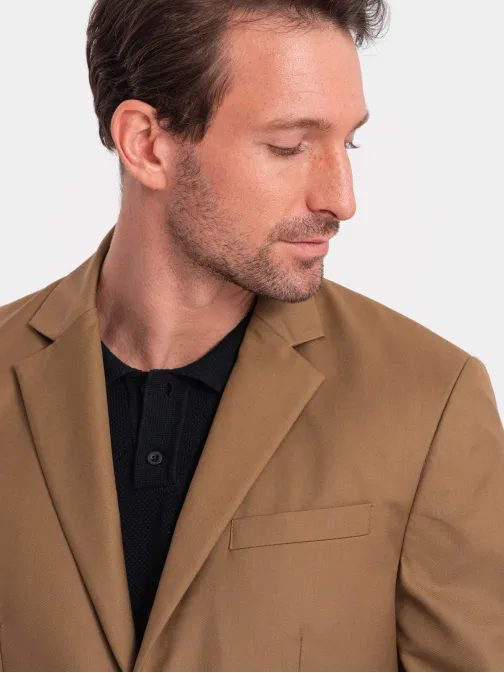 Elegantní karamelové sako V2 BLZB-0115