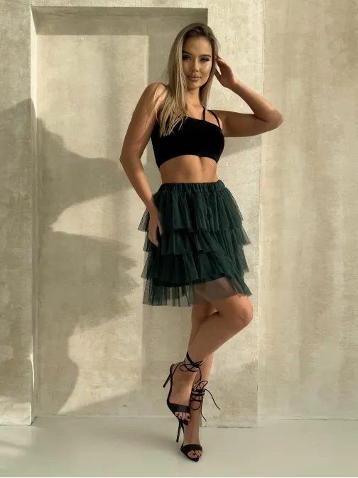 Módní zelená mini sukně GLR017
