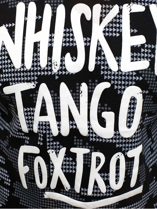WHISKEY TANGO FOXTROT originální černá pánská mikina J.STYLE DD10