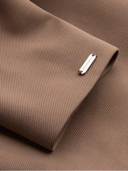 Trendy kávový pánský kabát V1 COSC-0112