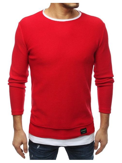 Trendy svetr v červené barvě