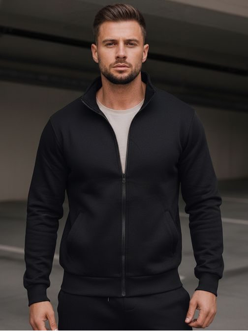 Jednoduchá pánská tepláková souprava černá