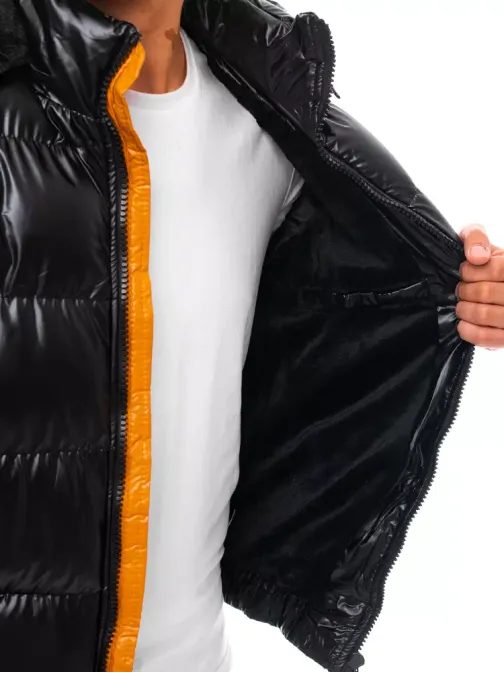 Trendová zimní bunda v černé barvě