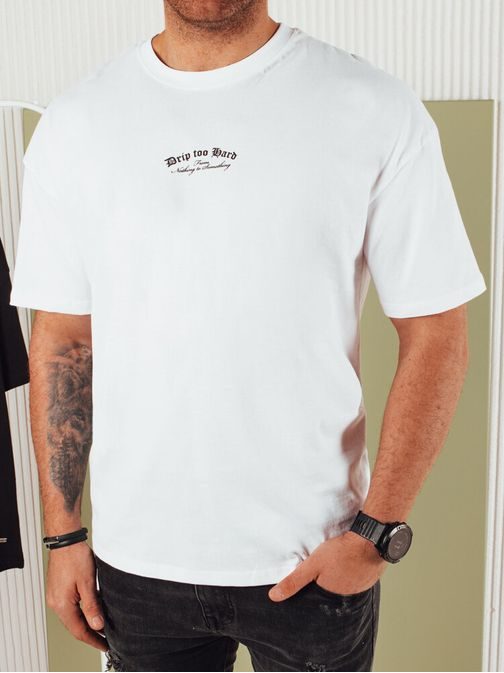 Jedinečné bílé tričko s originálním potiskem