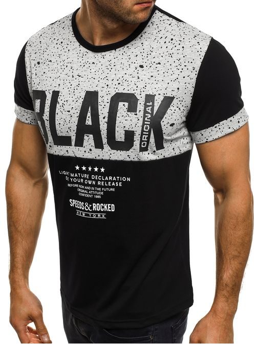 Černé tričko BLACK ORIGINAL J.STYLE SS161