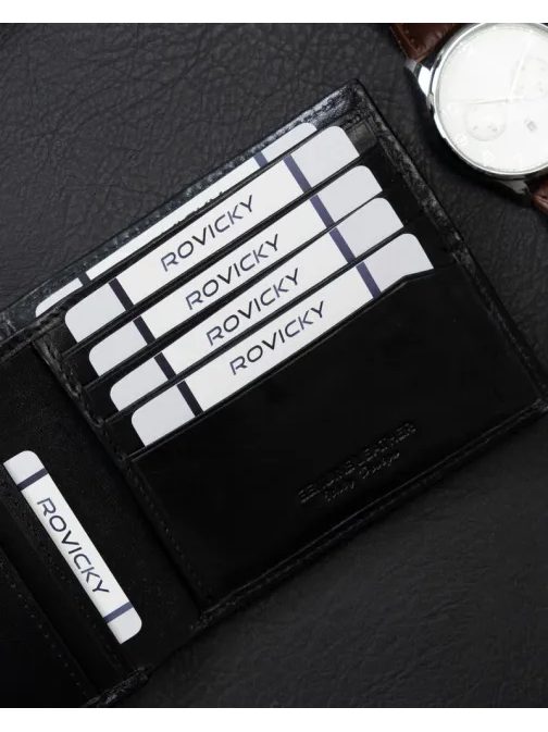 Trendy černá pánská peněženka Rovicky