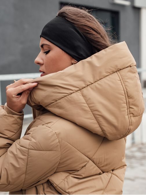 Dámská prošívaná béžová zimní bunda Femacoat