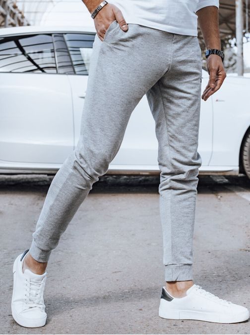 Šedé pohodlné tepláky s logem