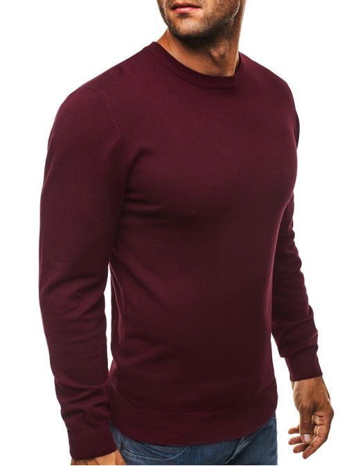 Atraktivní pánský svetr BRUNO LEONI M010 bordó