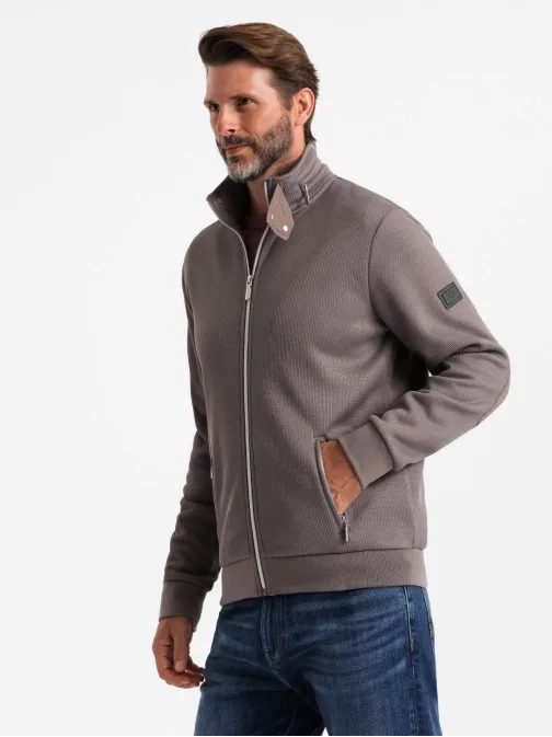 Trendy popelavá bomber bunda V2 JANP-0154