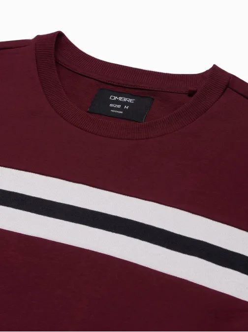 Bordó mikina bez kapuce B1279