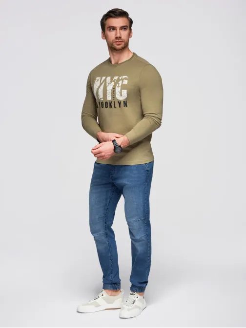 Jedinečné modré džínové joggers V2 PADJ-0267