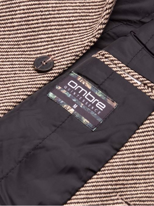 Hnědý stylový kabát C431