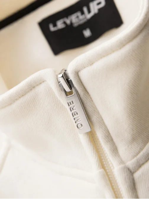 Zajímavá krémová mikina bomber V3 SSZP-0219