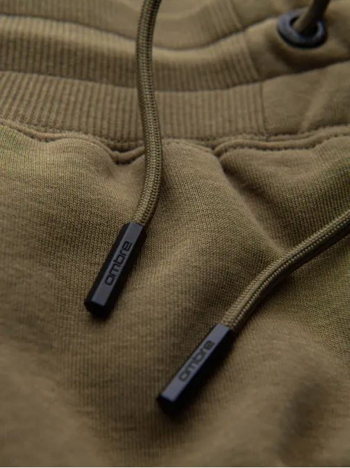 Olivové jednobarevné šortky V2 SRBS-0149