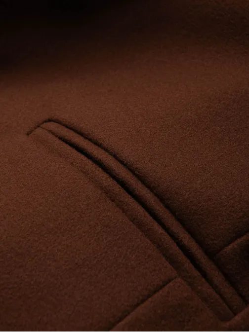 Trendy tmavě hnědé pánské sako V1 BLZB-0118