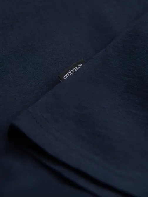 Tmavě modré bavlněné tričko V2 TSBS-0146