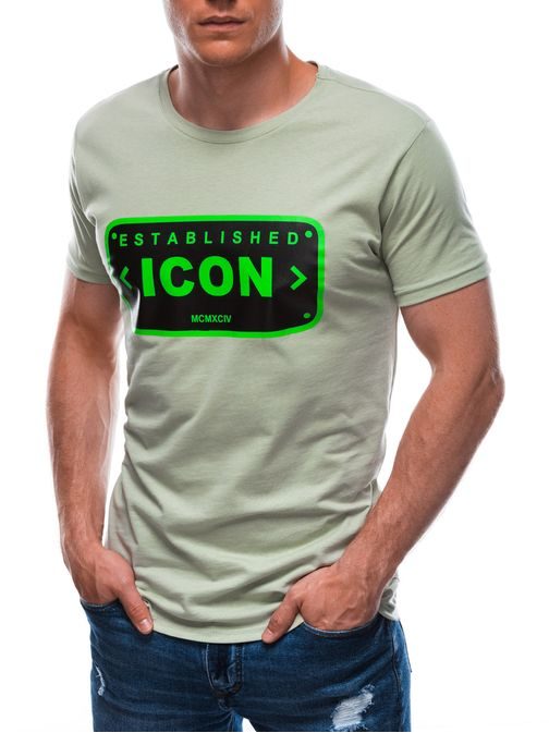 Světle zelené bavlněné tričko Icon S1689