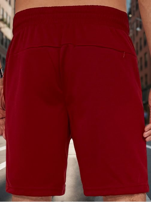 Pohodlné vínové pánské šortky