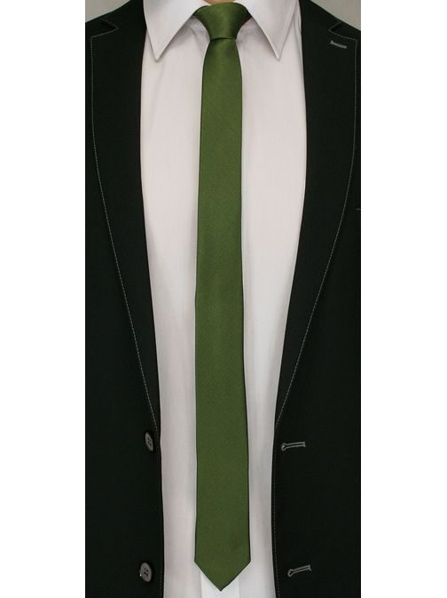 Jednobarevná zelená kravata