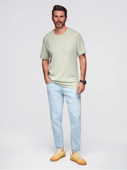 Pletené pistáciové pánské tričko V4 TSCT-0197
