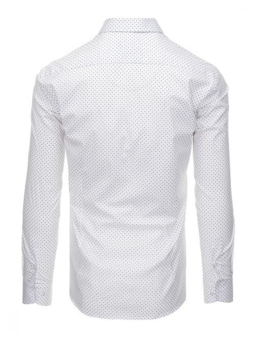 Decentní bílá SLIM FIT košile se vzorem