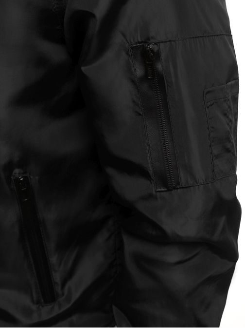 Pánská černá módní bunda OZONEE JS/HS02