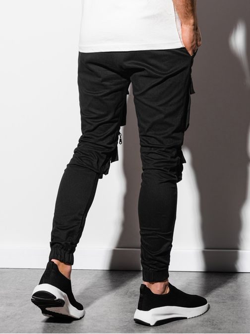 Stylové černé jogger kalhoty P995