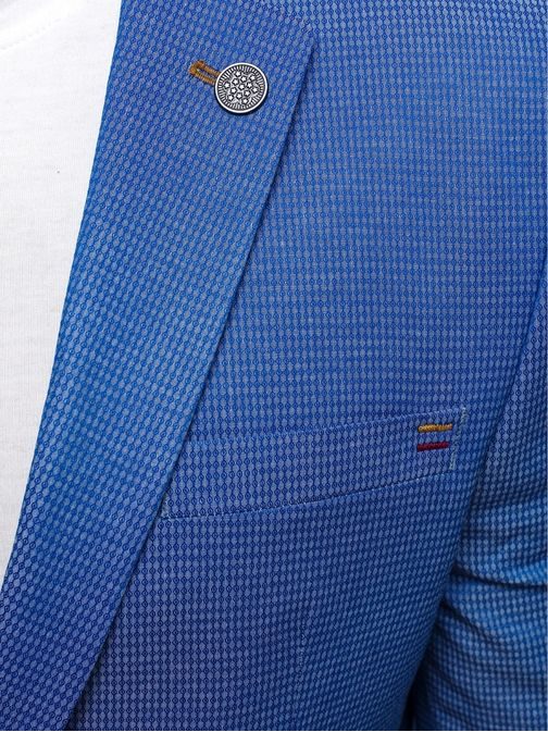 Ležérní modré sako s odznakem BLACK ROCK 022