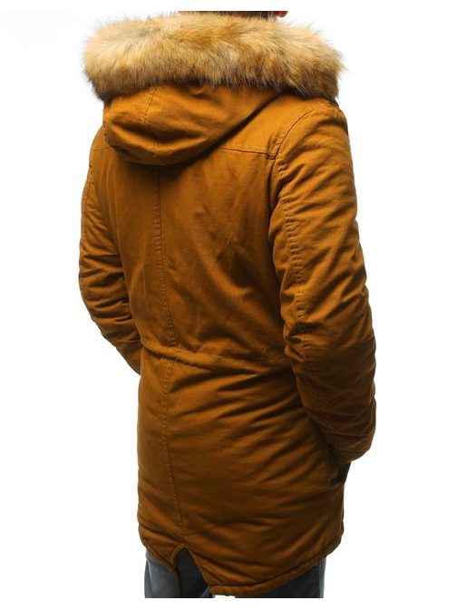 Zimní bunda v hořčicové barvě