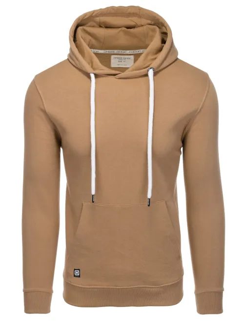 Trendy hnědá mikina B1147