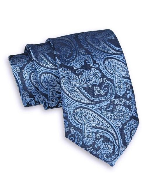 Modrá vzorovaná kravata pro pány