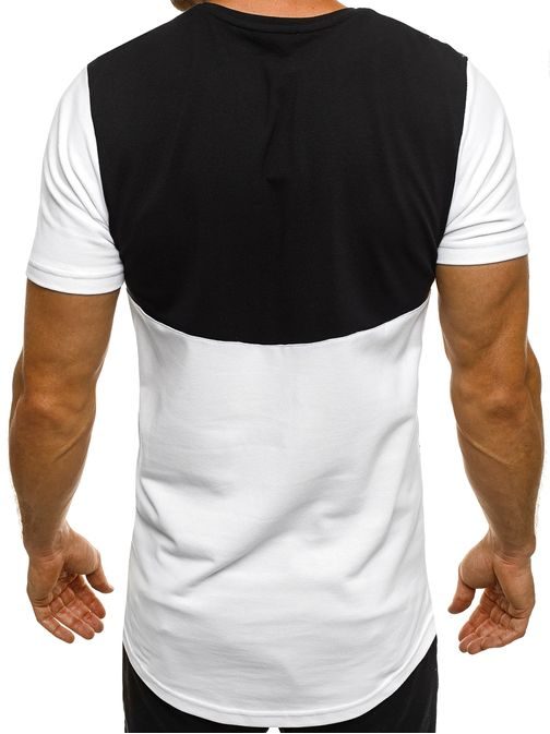 LUCKY atraktivní černo-bílé pánské tričko BLACK ROCK 71455
