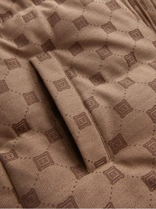 Elegantní prošívaná hnědá zimní bunda V2 JAHP-0195