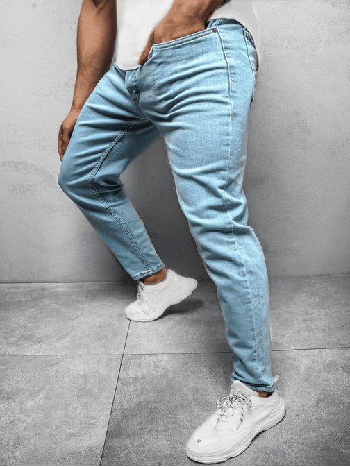 Trendové džíny v nebesky modré barvě O/4679