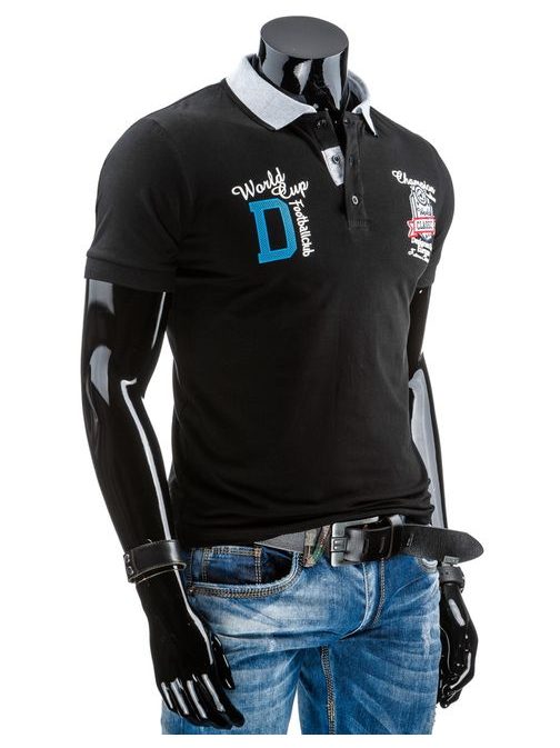 Moderní černá polo košile (px0049)