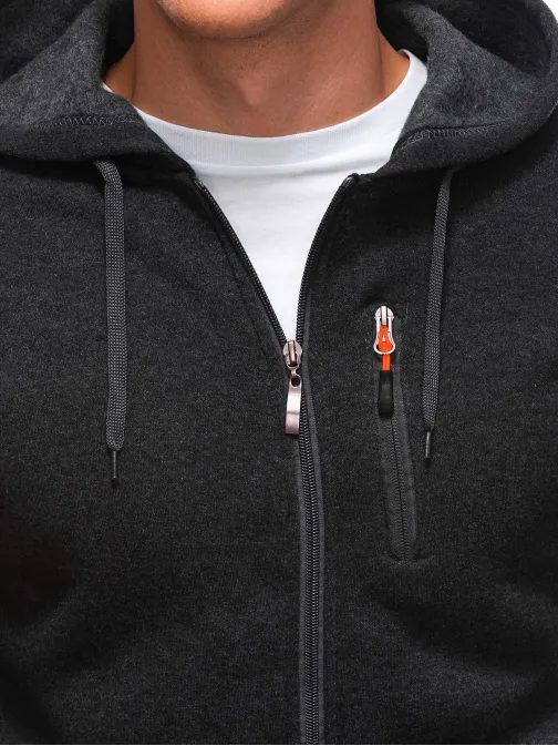 Pánská sportovní mikina šedá B1539