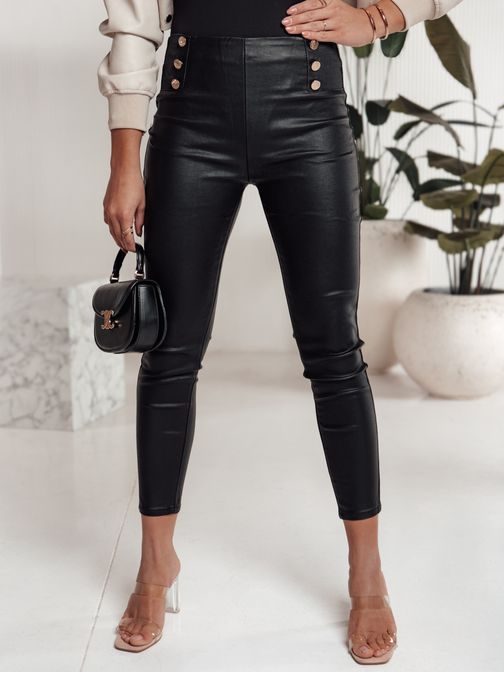 Dámské černé voskované kalhoty Skinlove